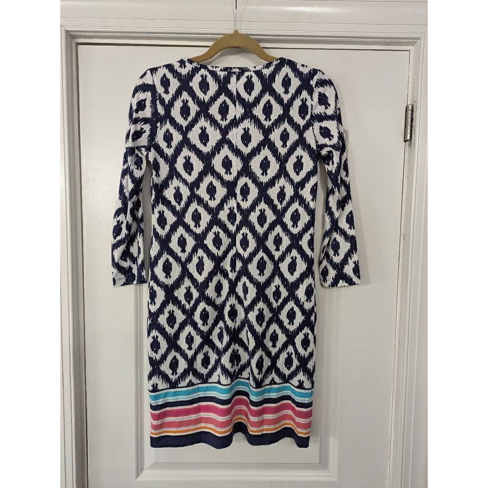 Lilly Pulitzer‎ Beacon Little Fish Dress women's size XS navy blue pima cotton - Picture 8 of 8